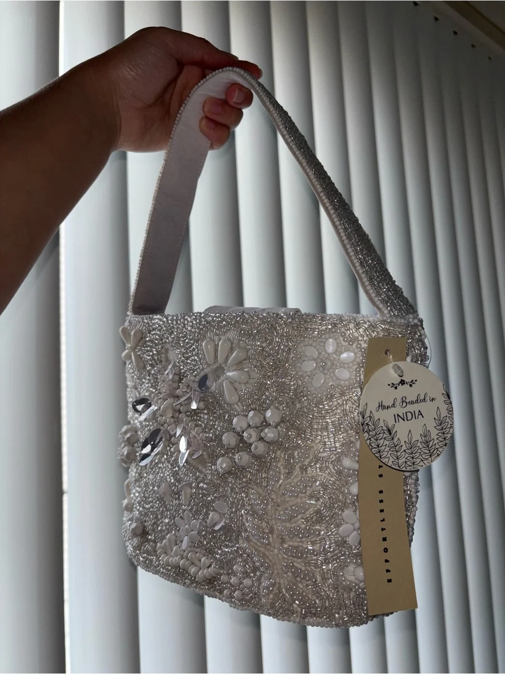 Embellished Ivory Evening Handbag